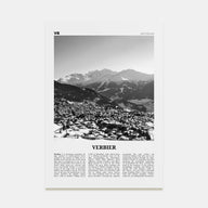 Verbier Travel B&W Poster