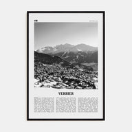 Verbier Travel B&W Poster