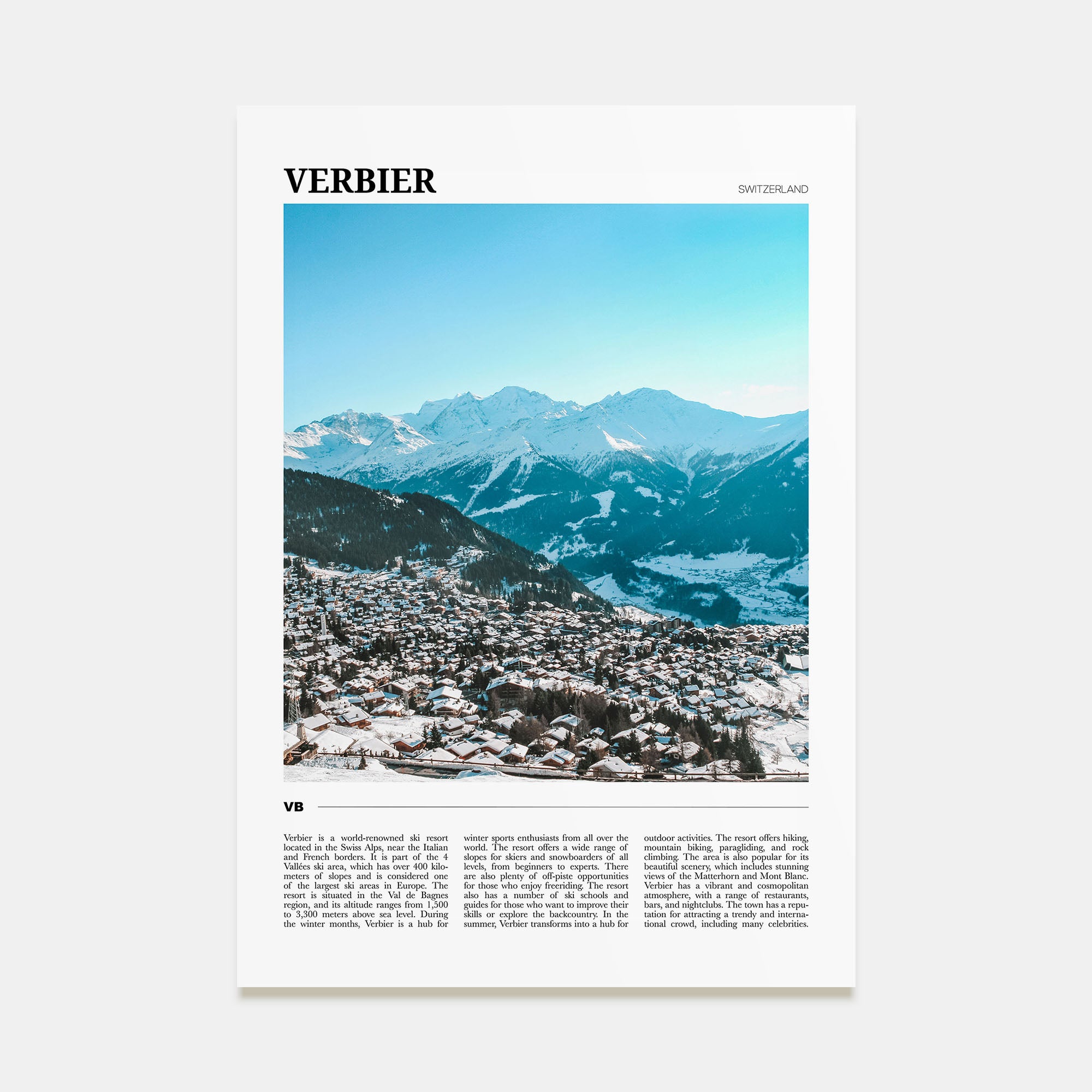 Verbier Travel Color Poster