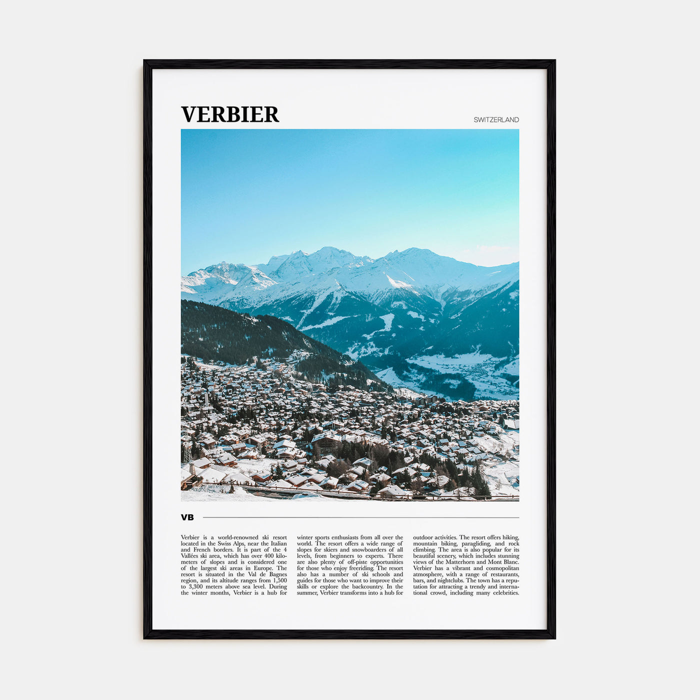Verbier Travel Color Poster