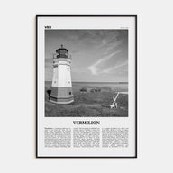 Vermilion Travel B&W Poster