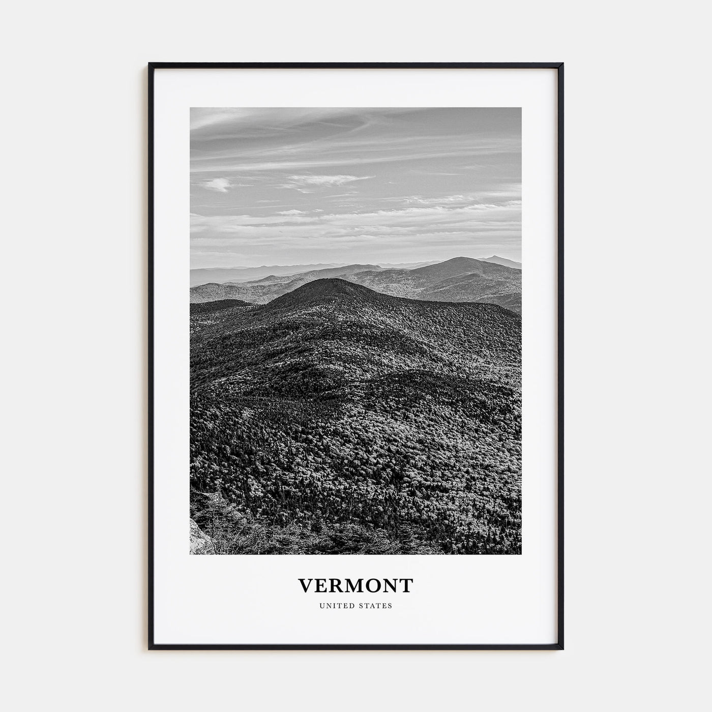 Vermont Portrait B&W Poster