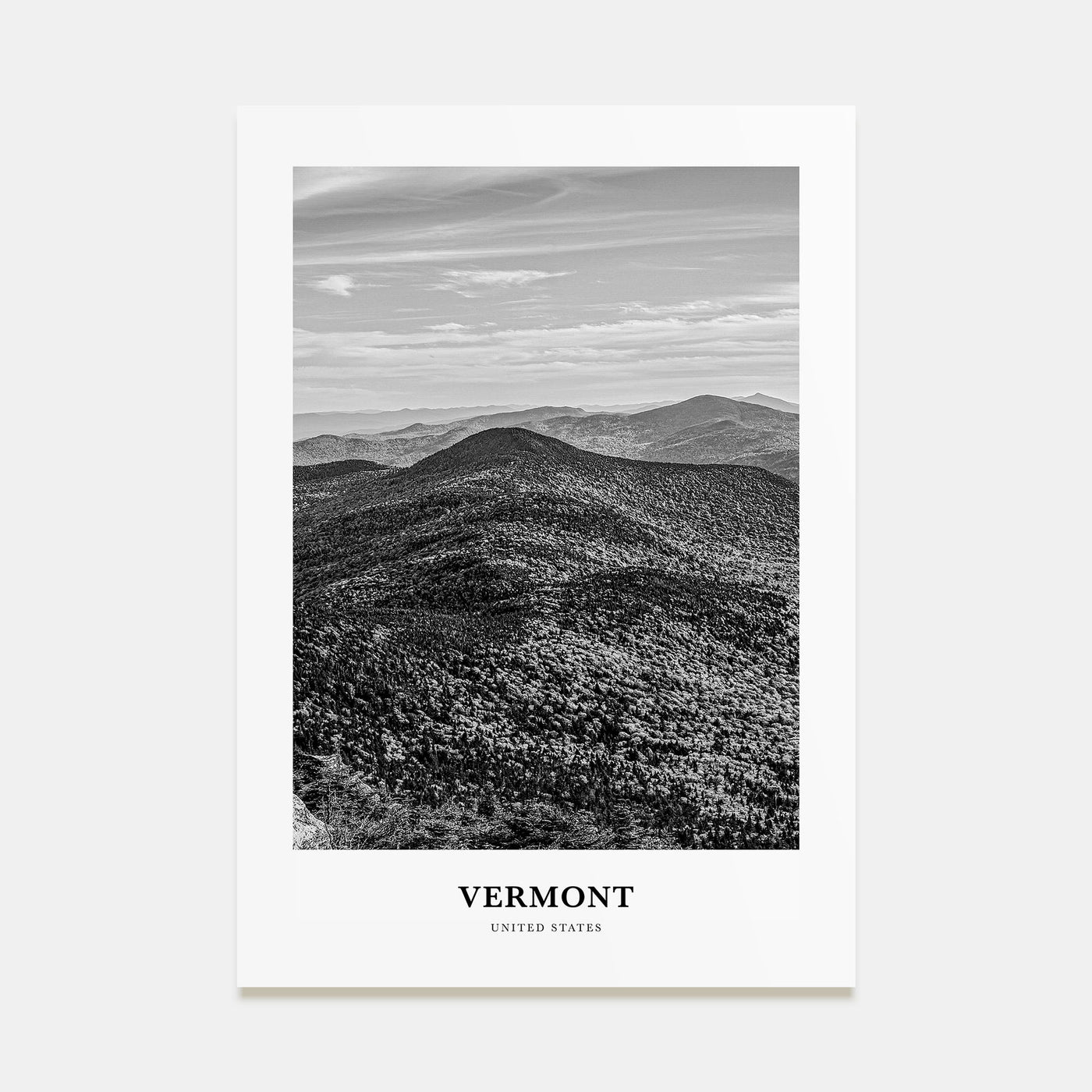 Vermont Portrait B&W Poster