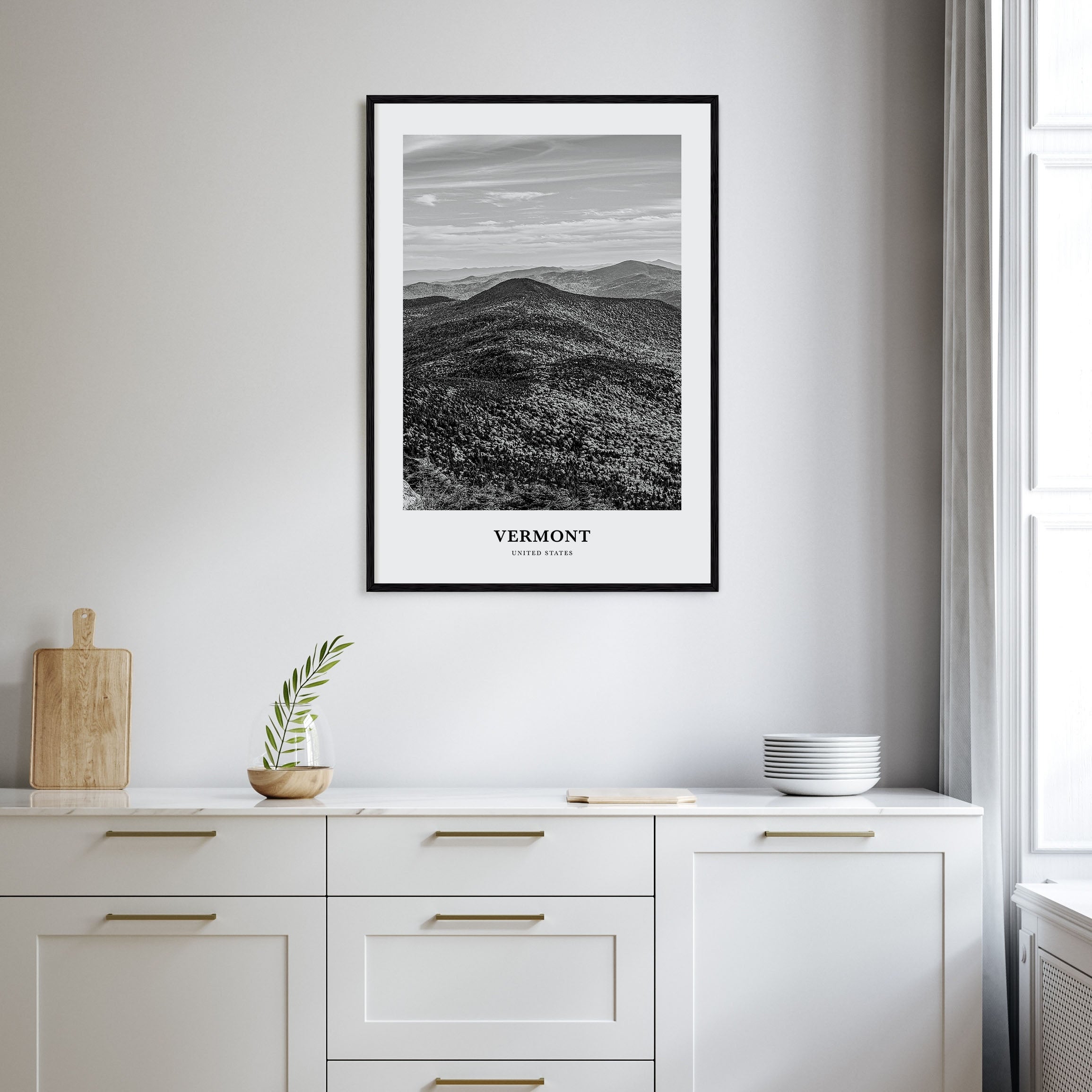 Vermont Portrait B&W Poster