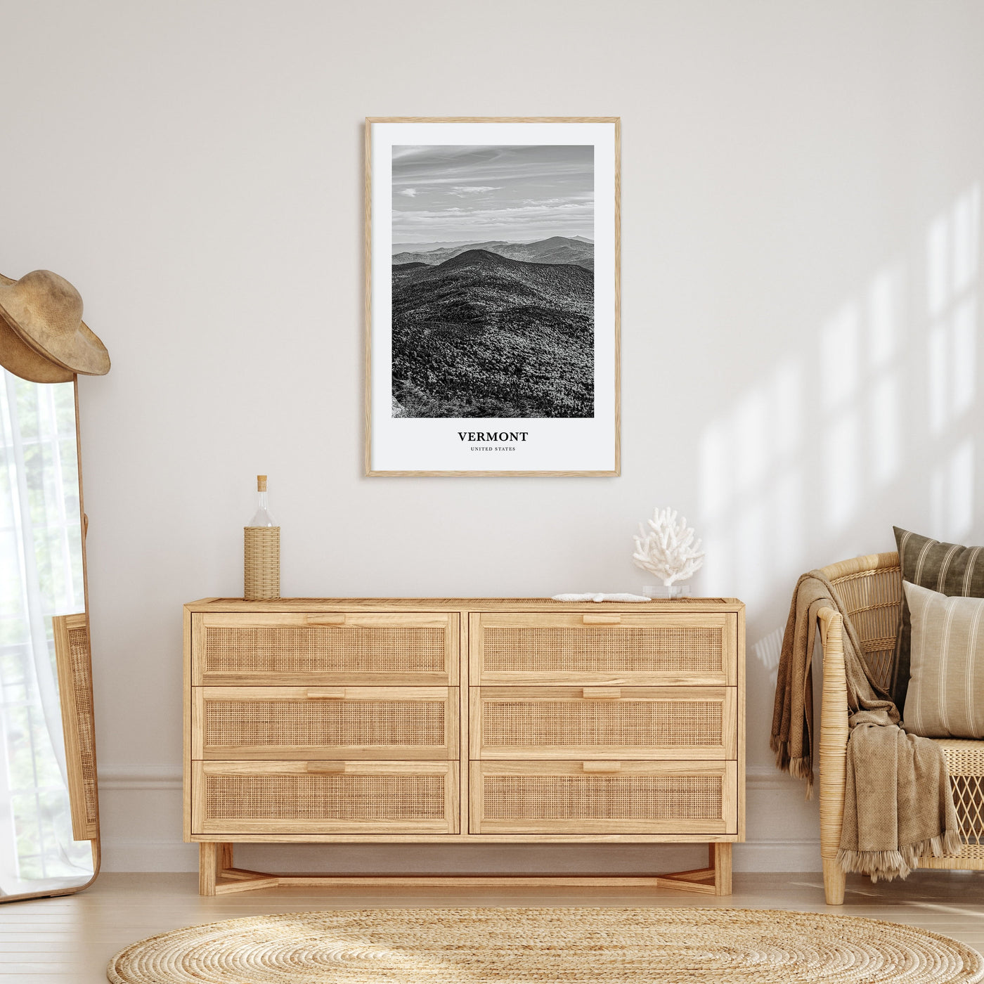 Vermont Portrait B&W Poster