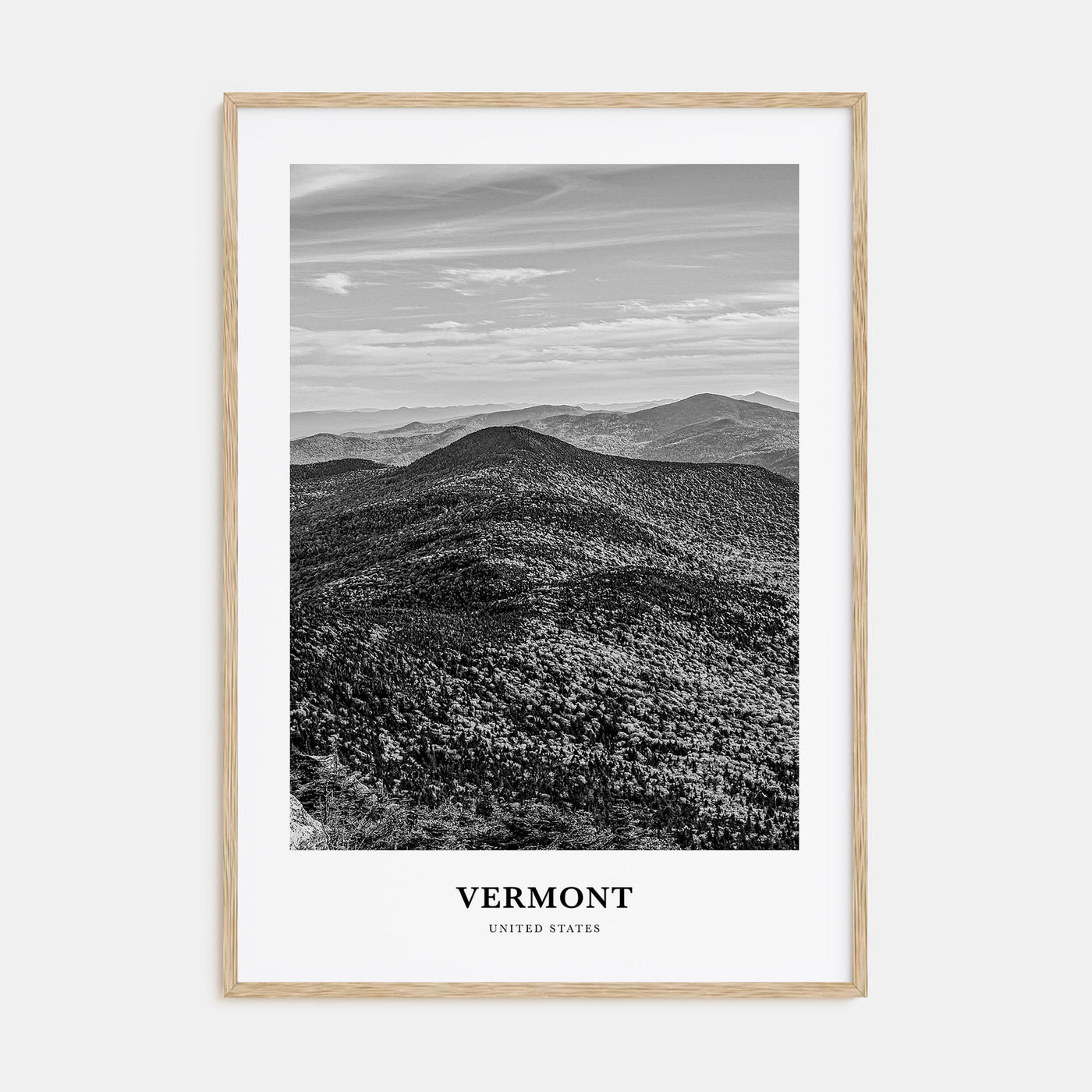 Vermont Portrait B&W Poster