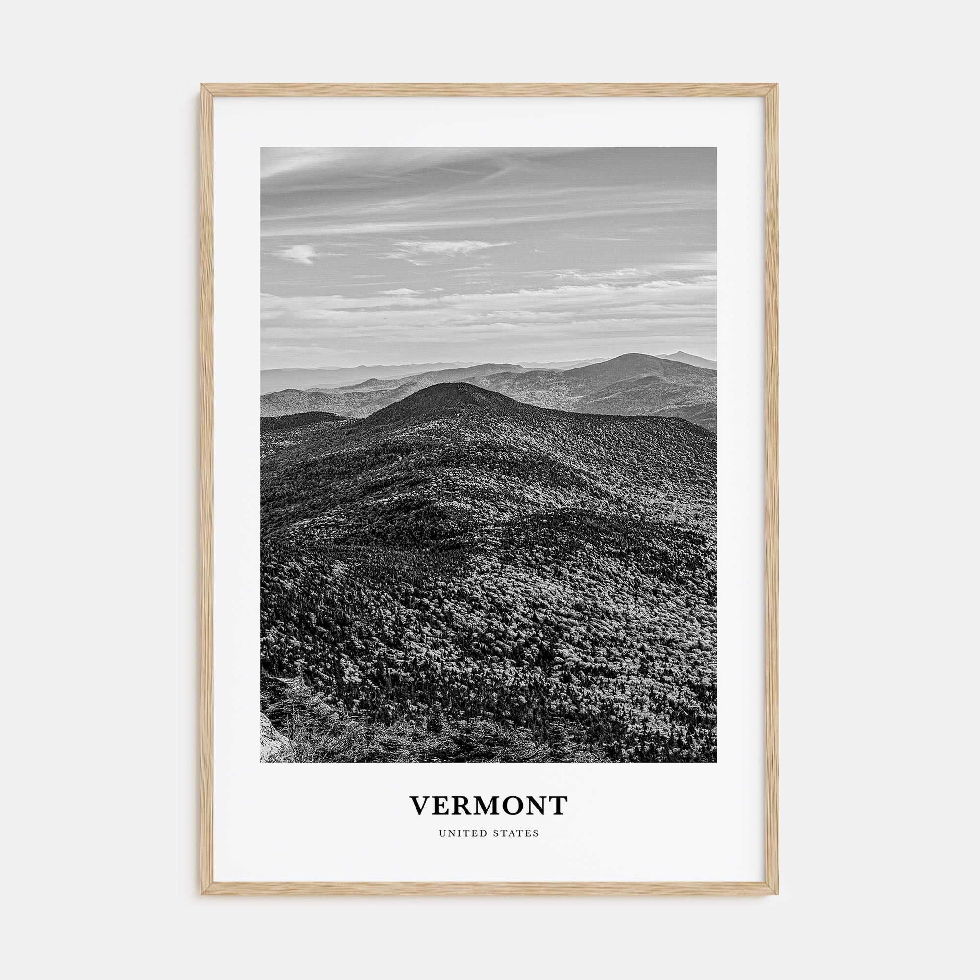 Vermont Portrait B&W Poster