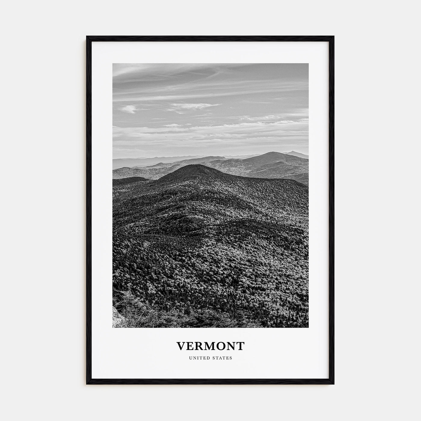 Vermont Portrait B&W Poster