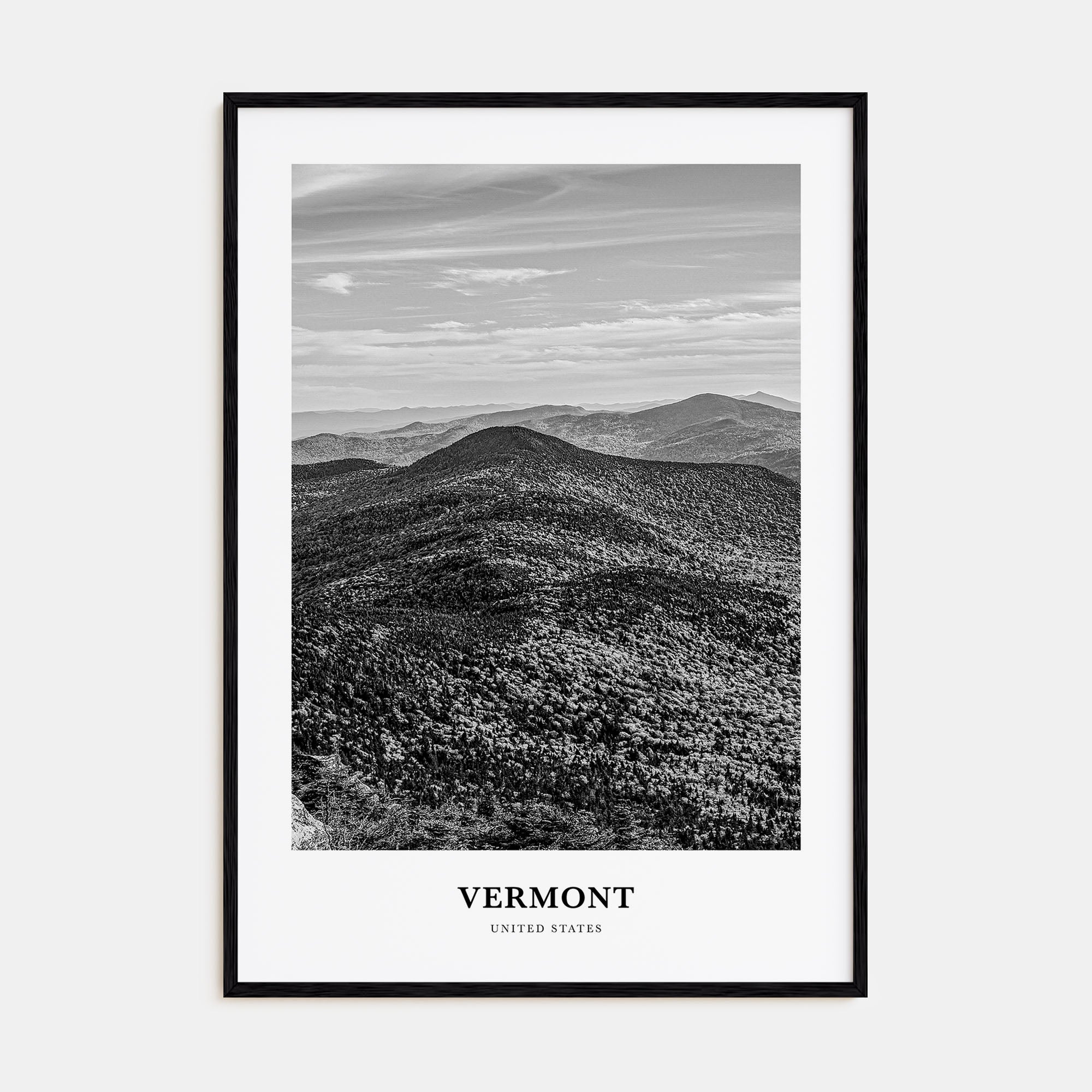 Vermont Portrait B&W Poster