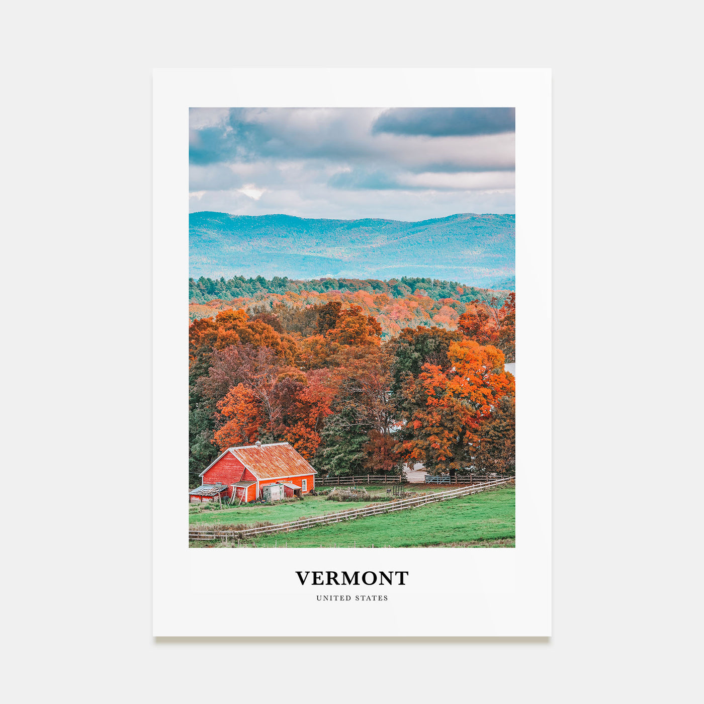Vermont Portrait Color No 1 Poster