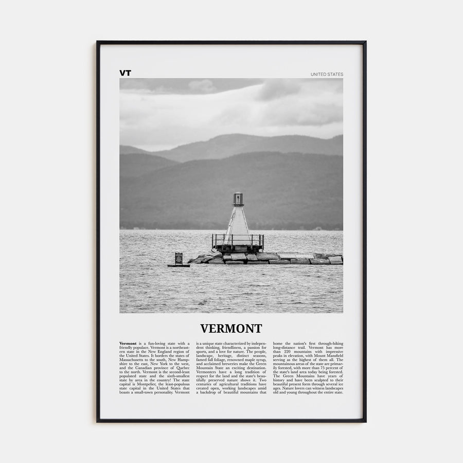 Vermont Travel B&W No 4 Poster