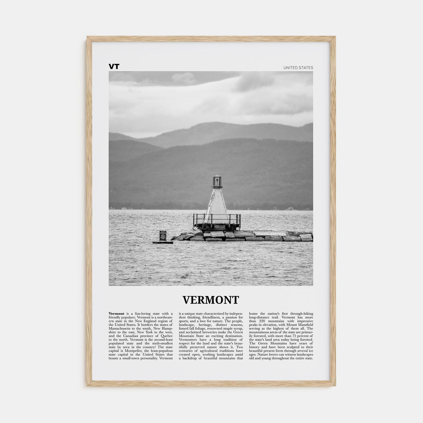 Vermont Travel B&W No 4 Poster