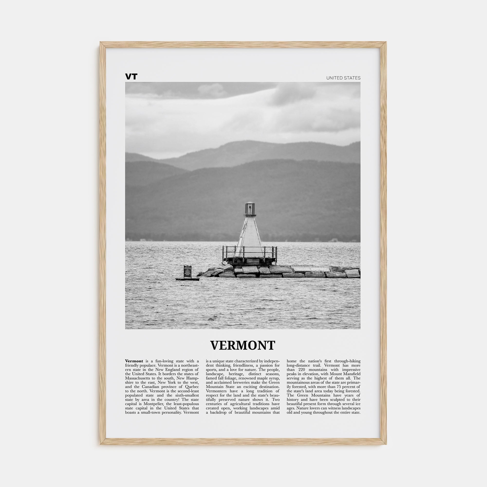Vermont Travel B&W No 4 Poster