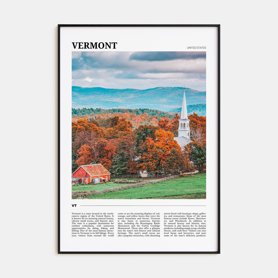 Vermont Travel Color No 1 Poster