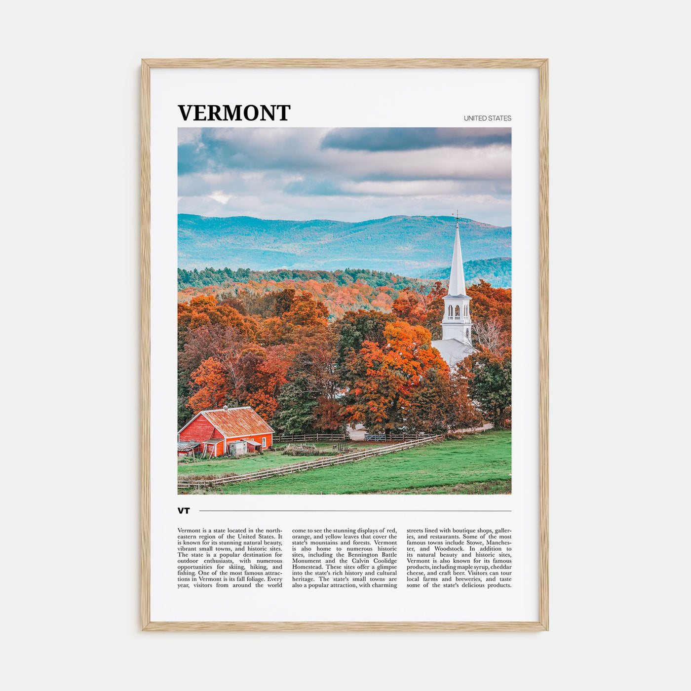 Vermont Travel Color No 1 Poster