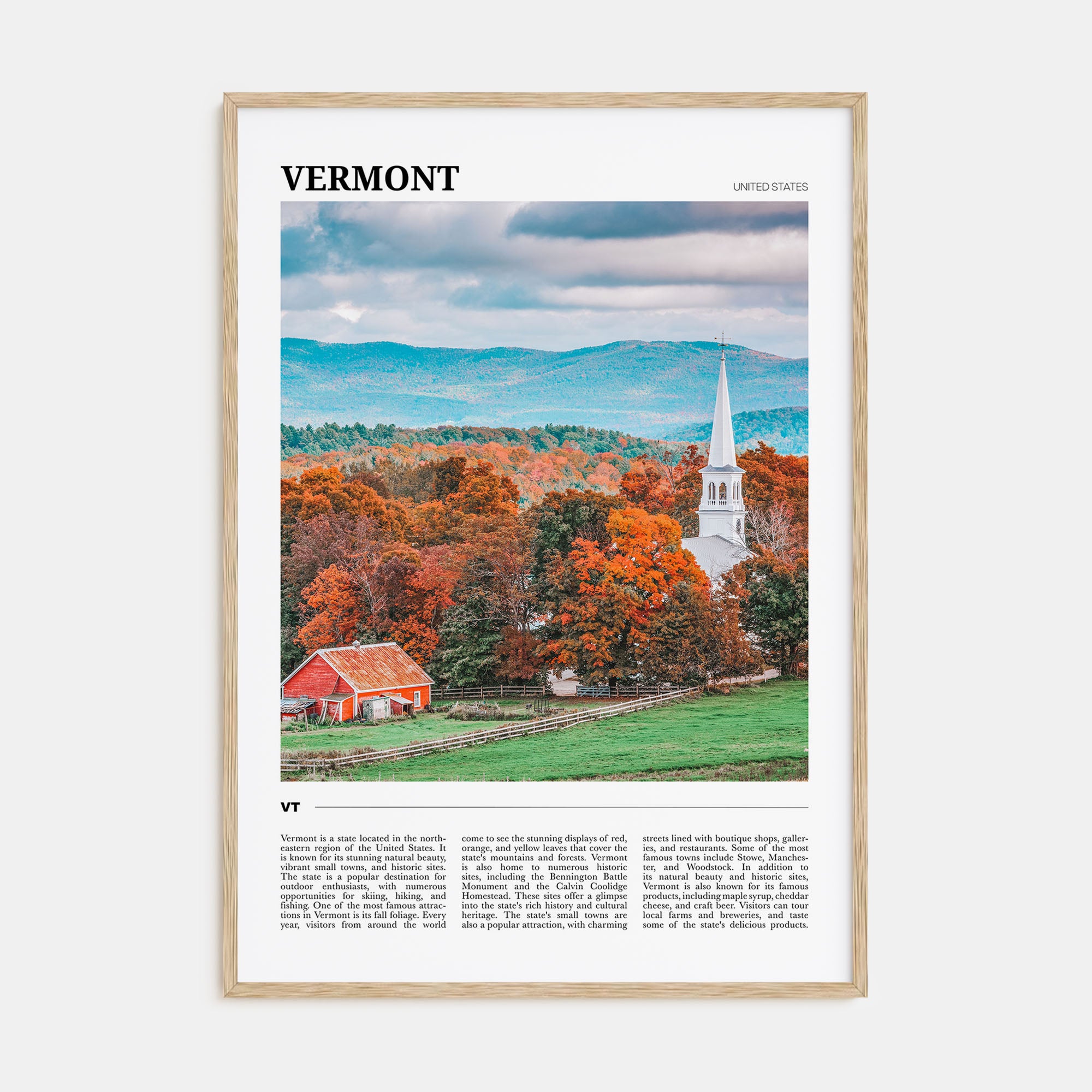 Vermont Travel Color No 1 Poster