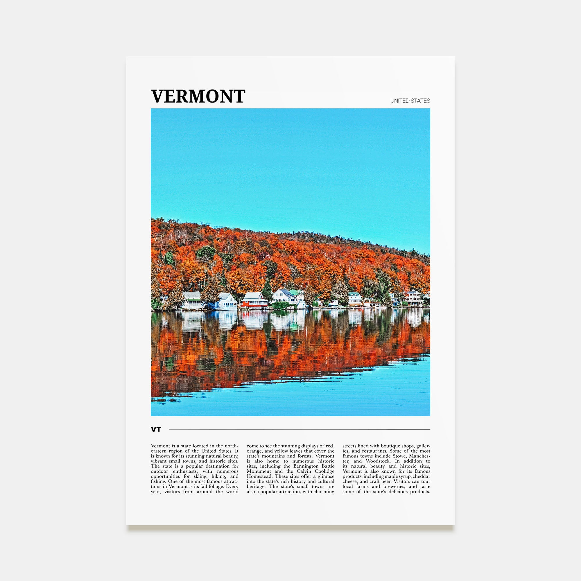 Vermont Travel Color No 2 Poster