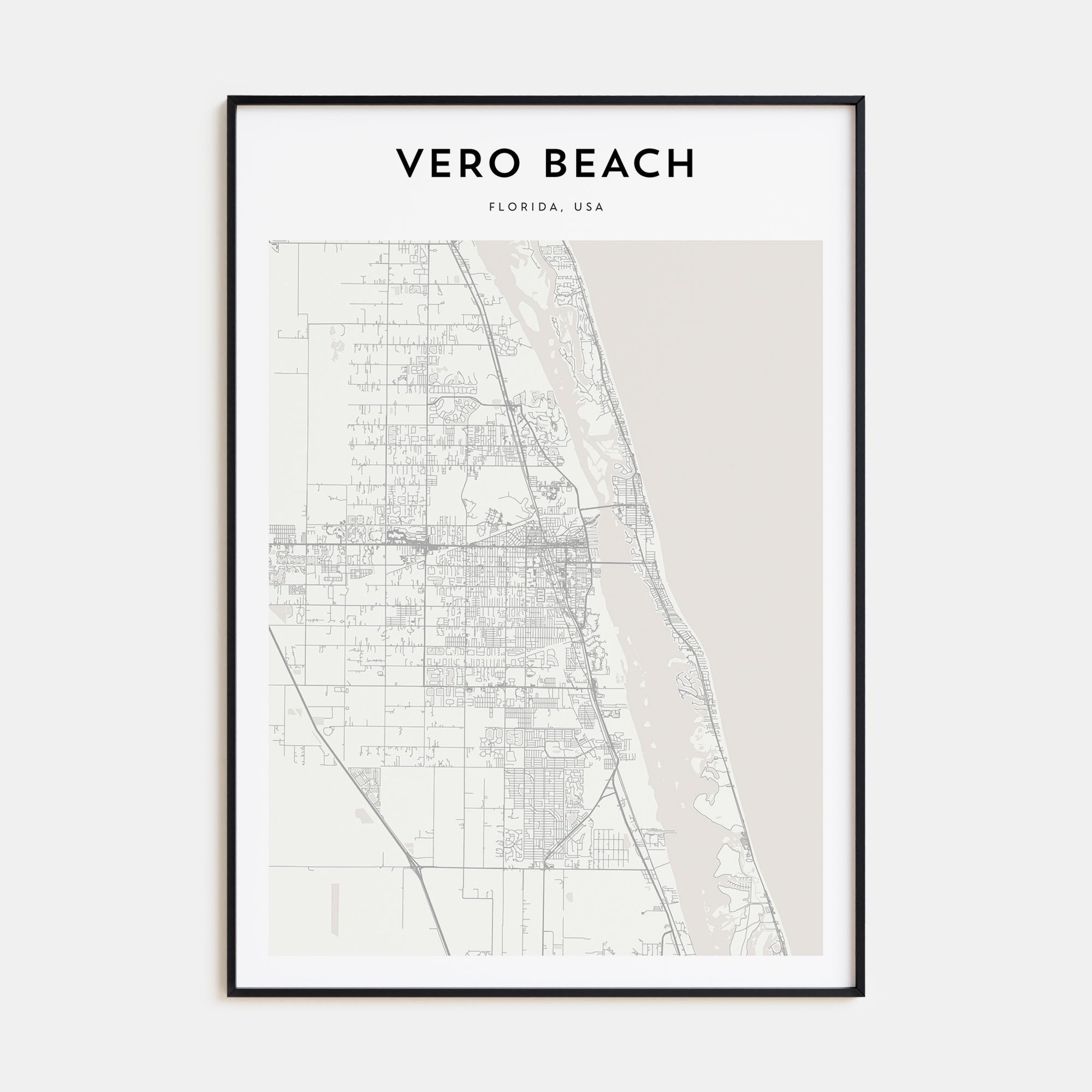 Vero Beach Map Portrait Poster