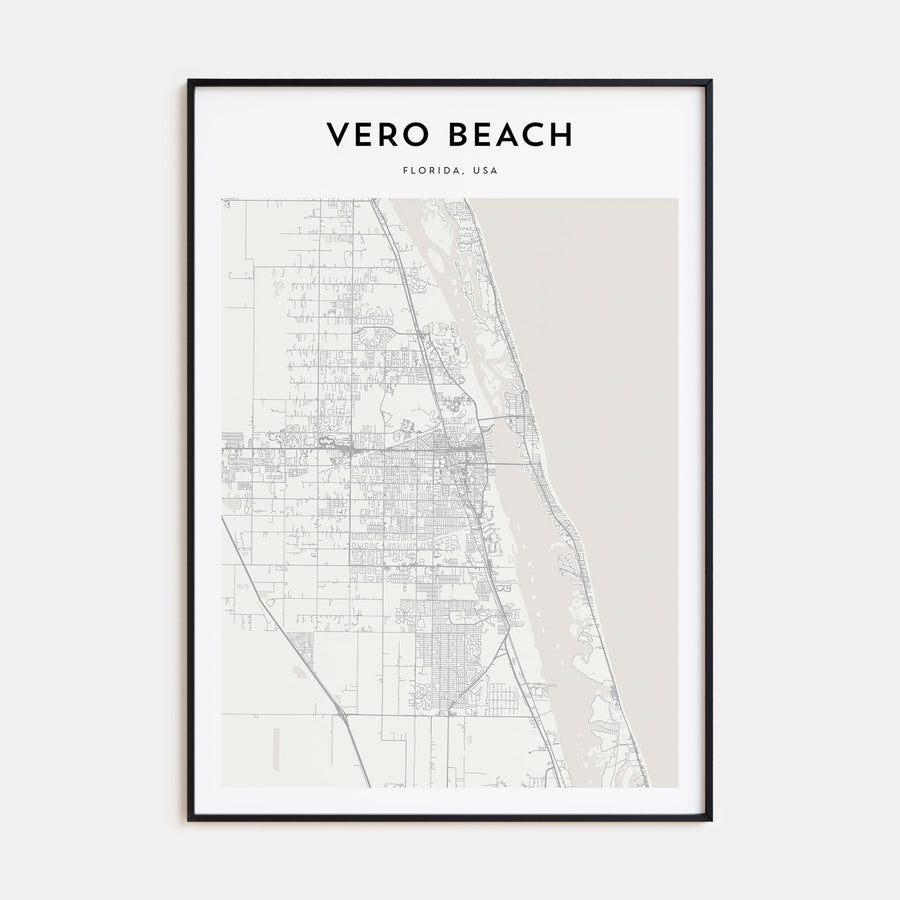 Vero Beach Map Portrait Poster