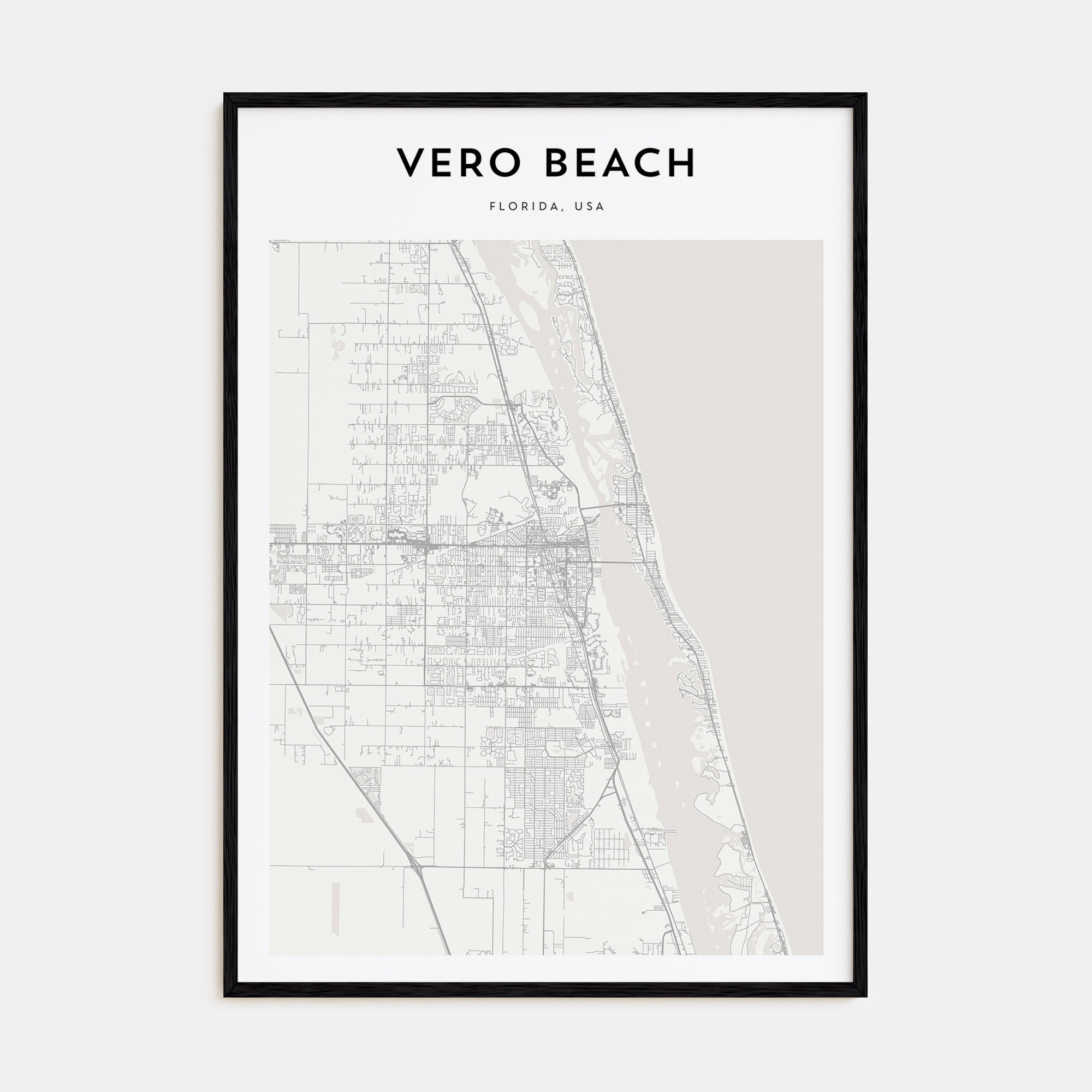 Vero Beach Map Portrait Poster