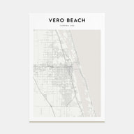 Vero Beach Map Portrait Poster