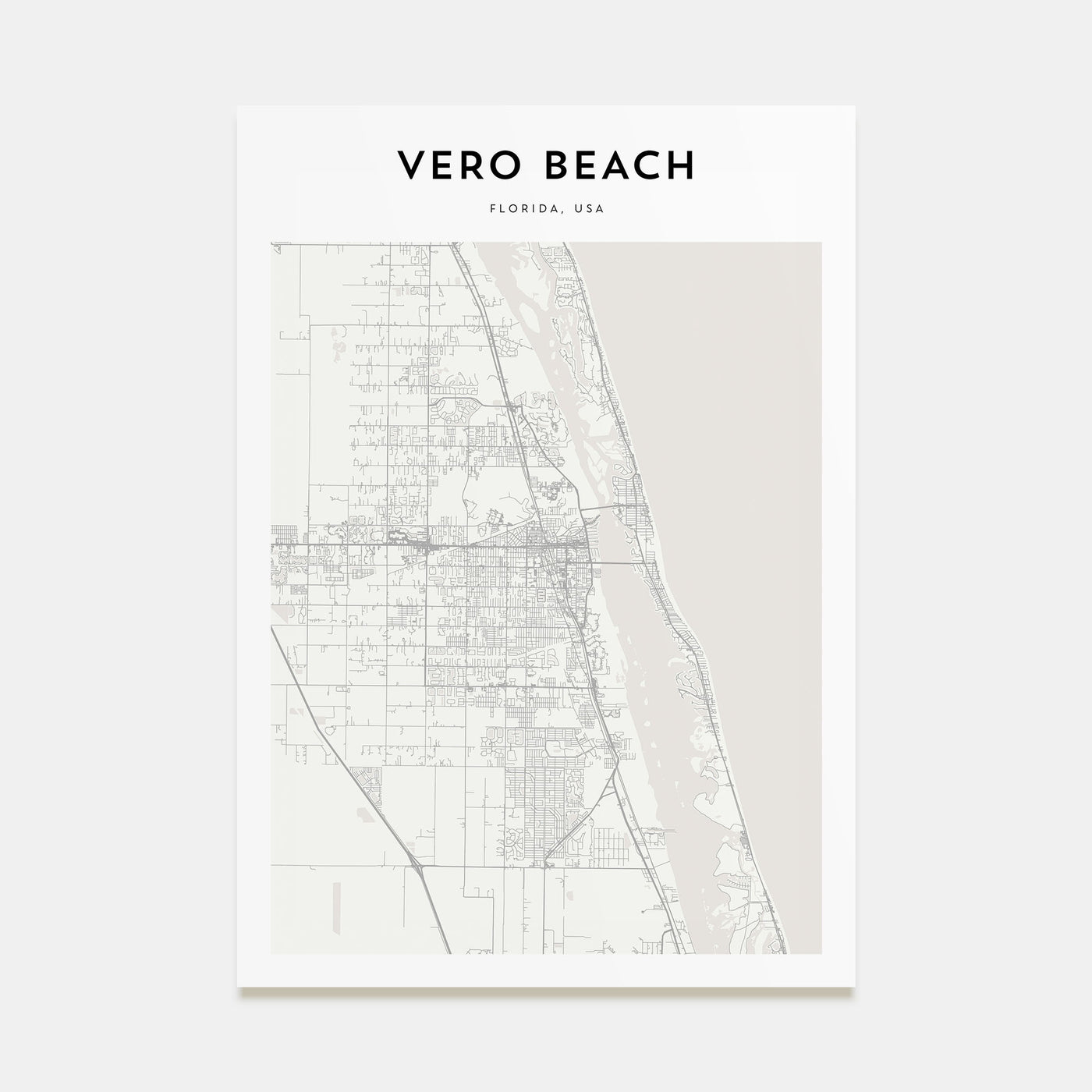 Vero Beach Map Portrait Poster