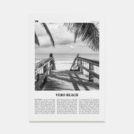 Vero Beach Travel B&W Poster