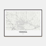 Verona Map Landscape Poster