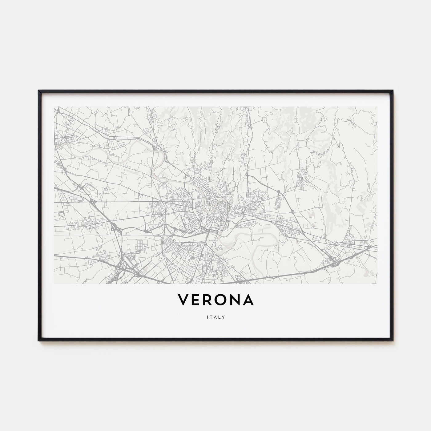 Verona Map Landscape Poster