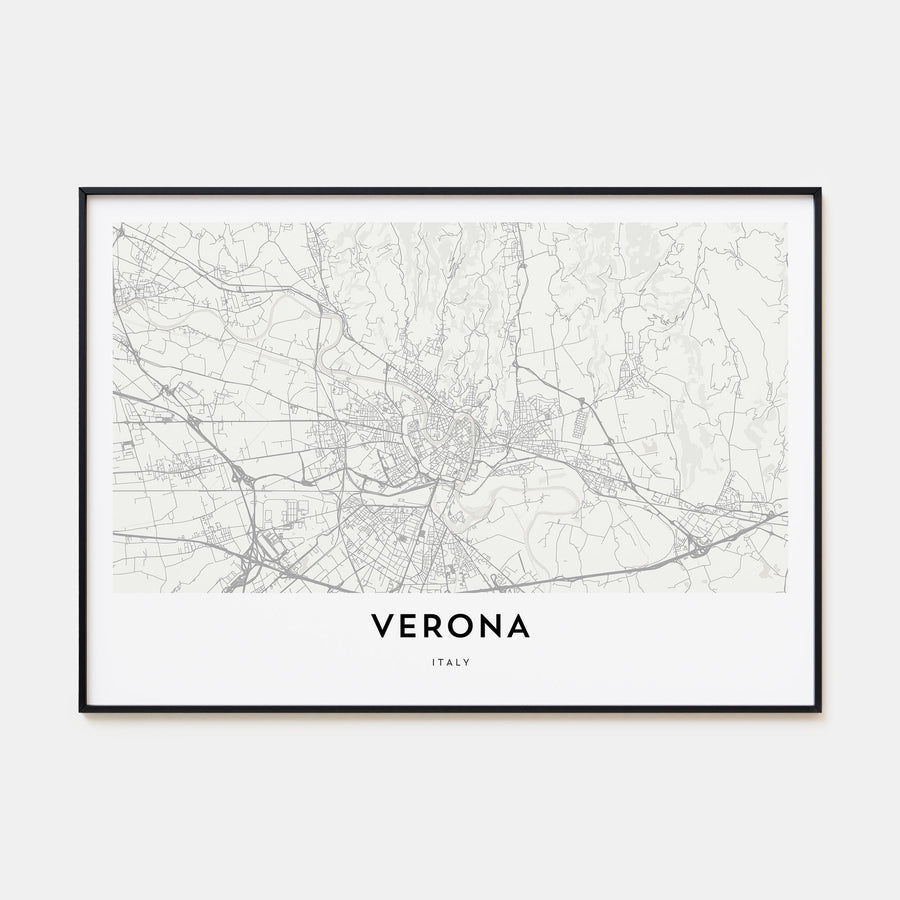 Verona Map Landscape Poster