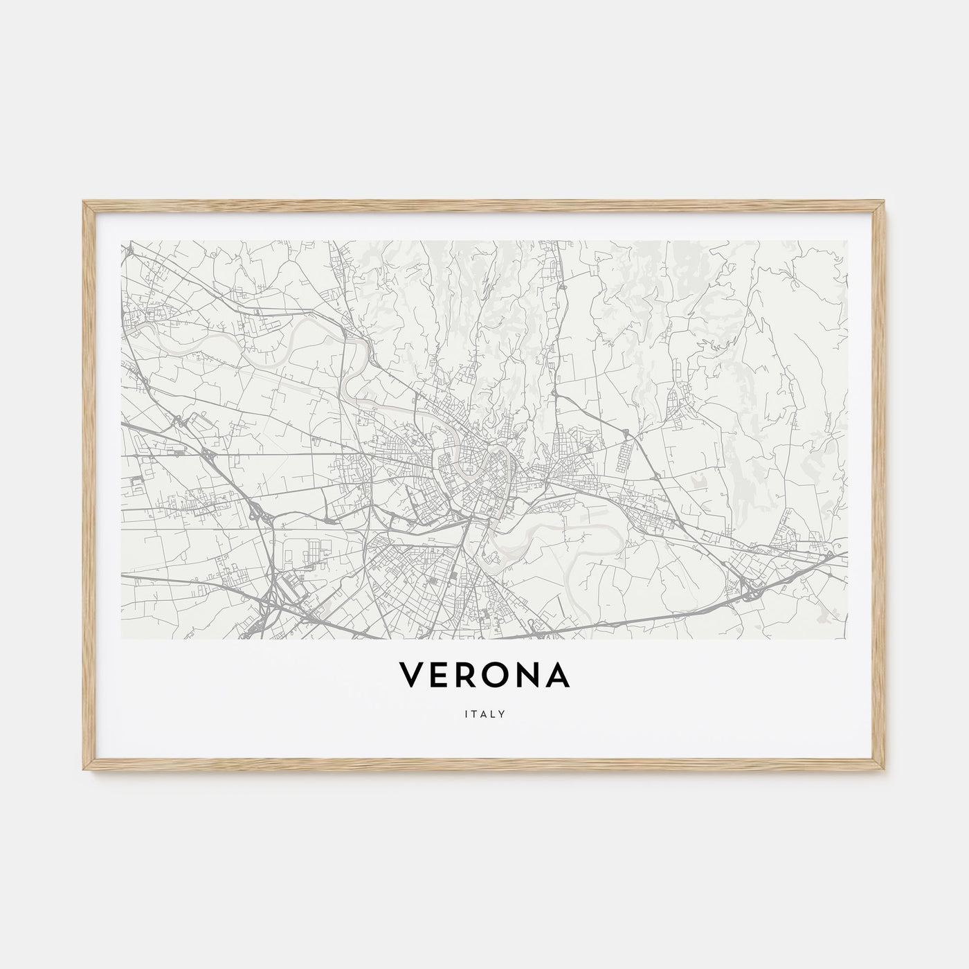 Verona Map Landscape Poster