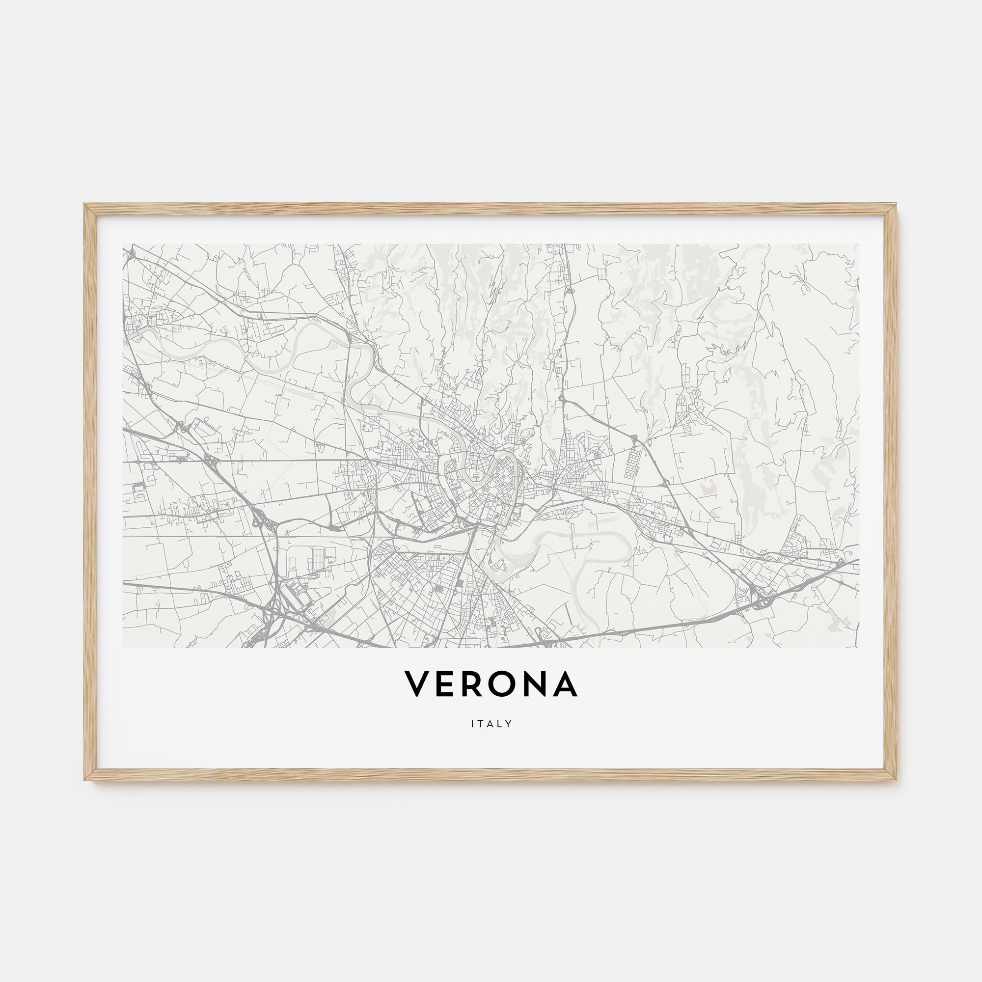 Verona Map Landscape Poster