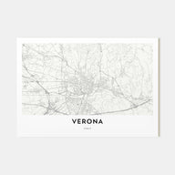 Verona Map Landscape Poster