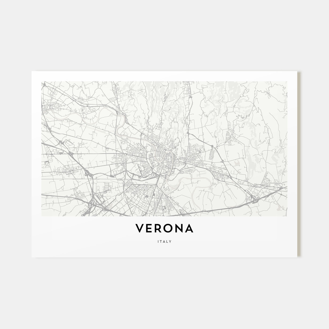 Verona Map Landscape Poster
