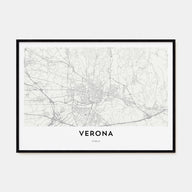Verona Map Landscape Poster
