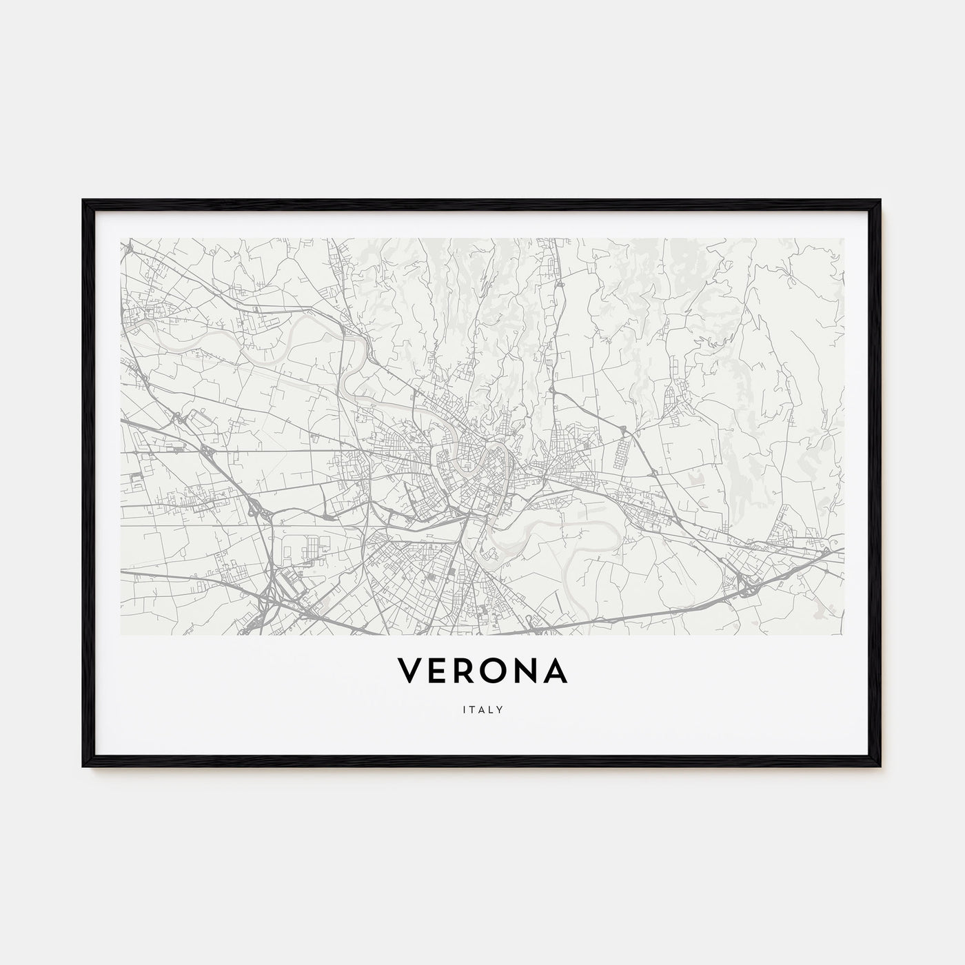 Verona Map Landscape Poster