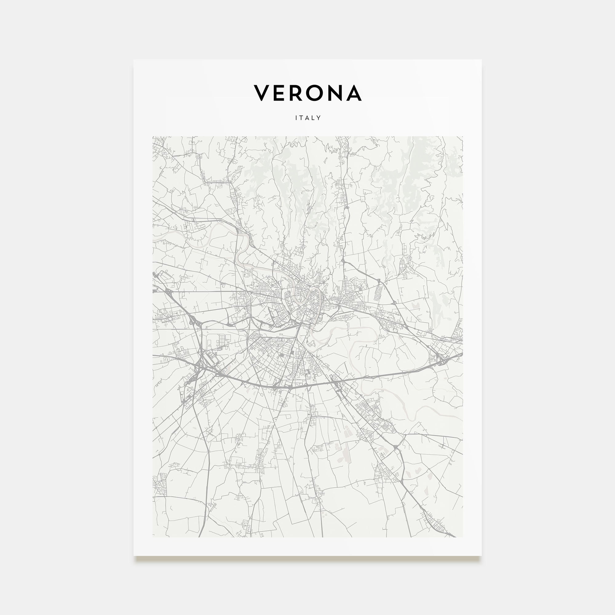 Verona Map Portrait Poster