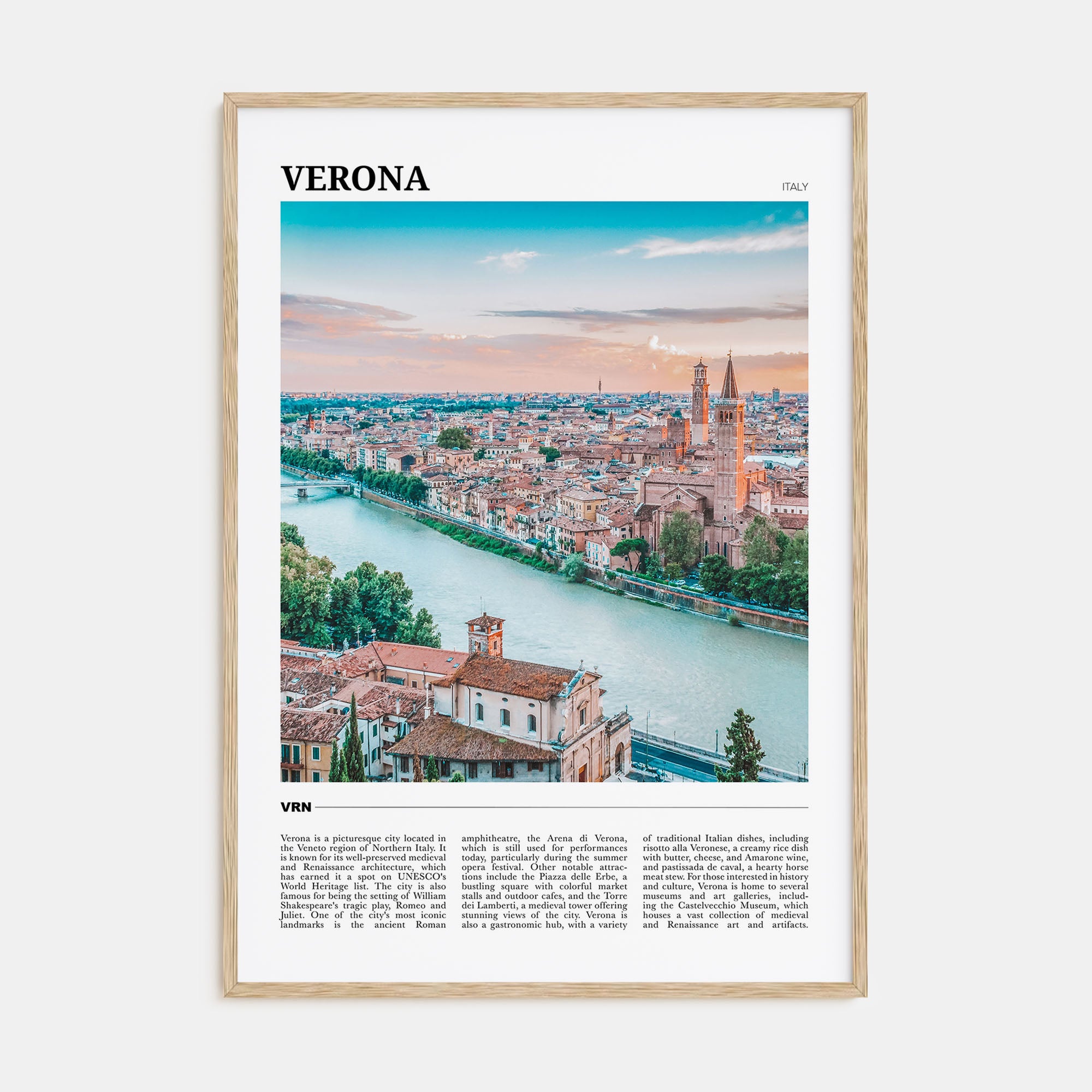 Verona Travel Color Poster