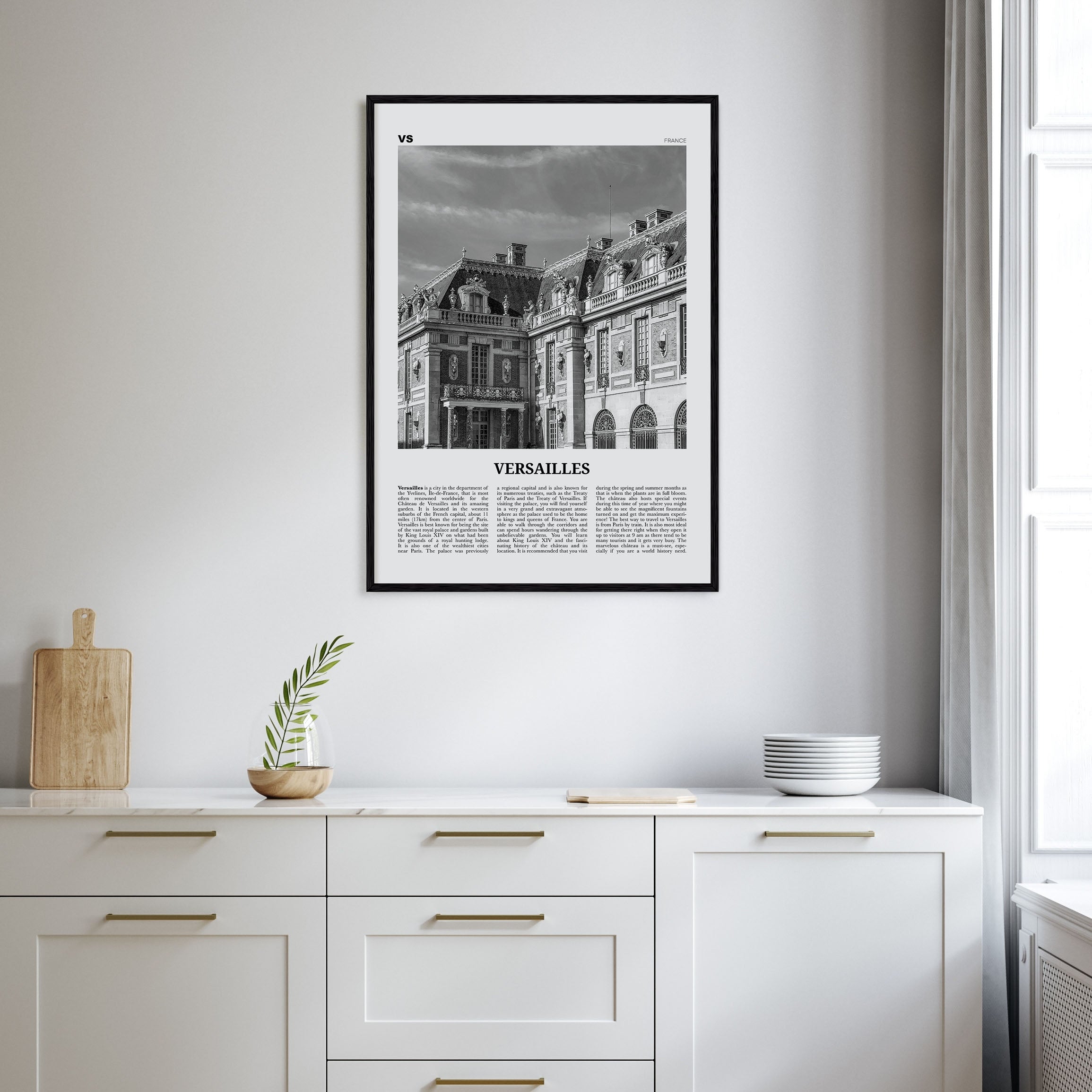 Versailles Travel B&W Poster