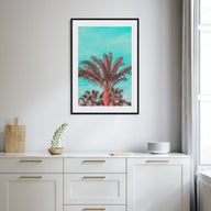 Vibrant Palm Trees Photo Color Poster