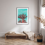 Vibrant Palm Trees Photo Color Poster