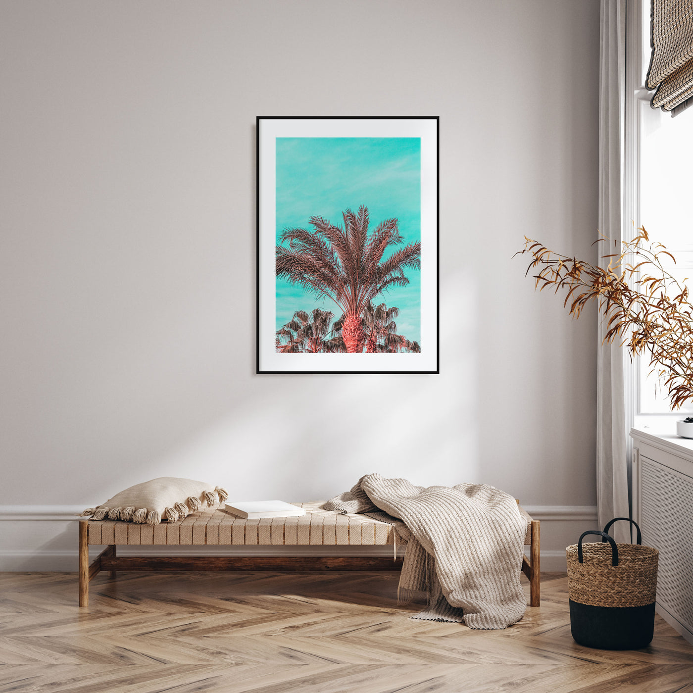 Vibrant Palm Trees Photo Color Poster