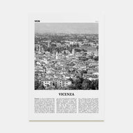 Vicenza Travel B&W Poster