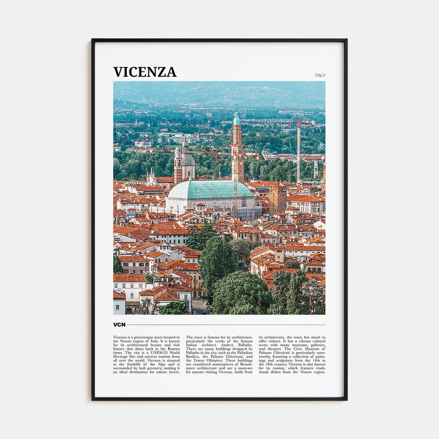 Vicenza Travel Color Poster