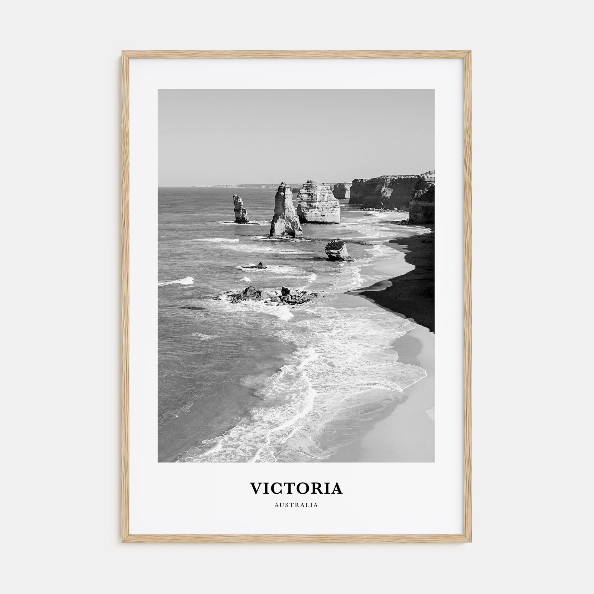 Victoria, Australia Portrait B&W Poster