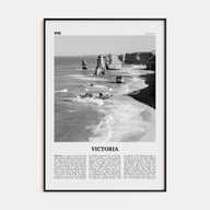 Victoria, Australia Travel B&W Poster