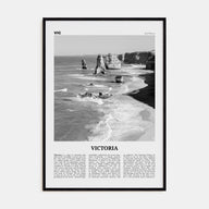 Victoria, Australia Travel B&W Poster