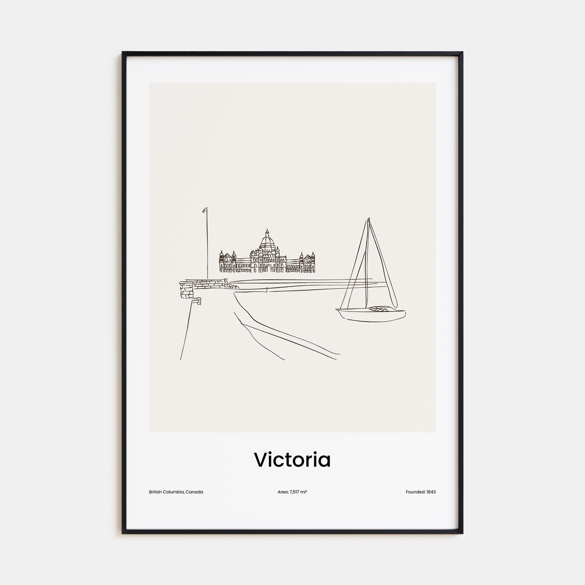 Victoria, Canada Drawn Poster