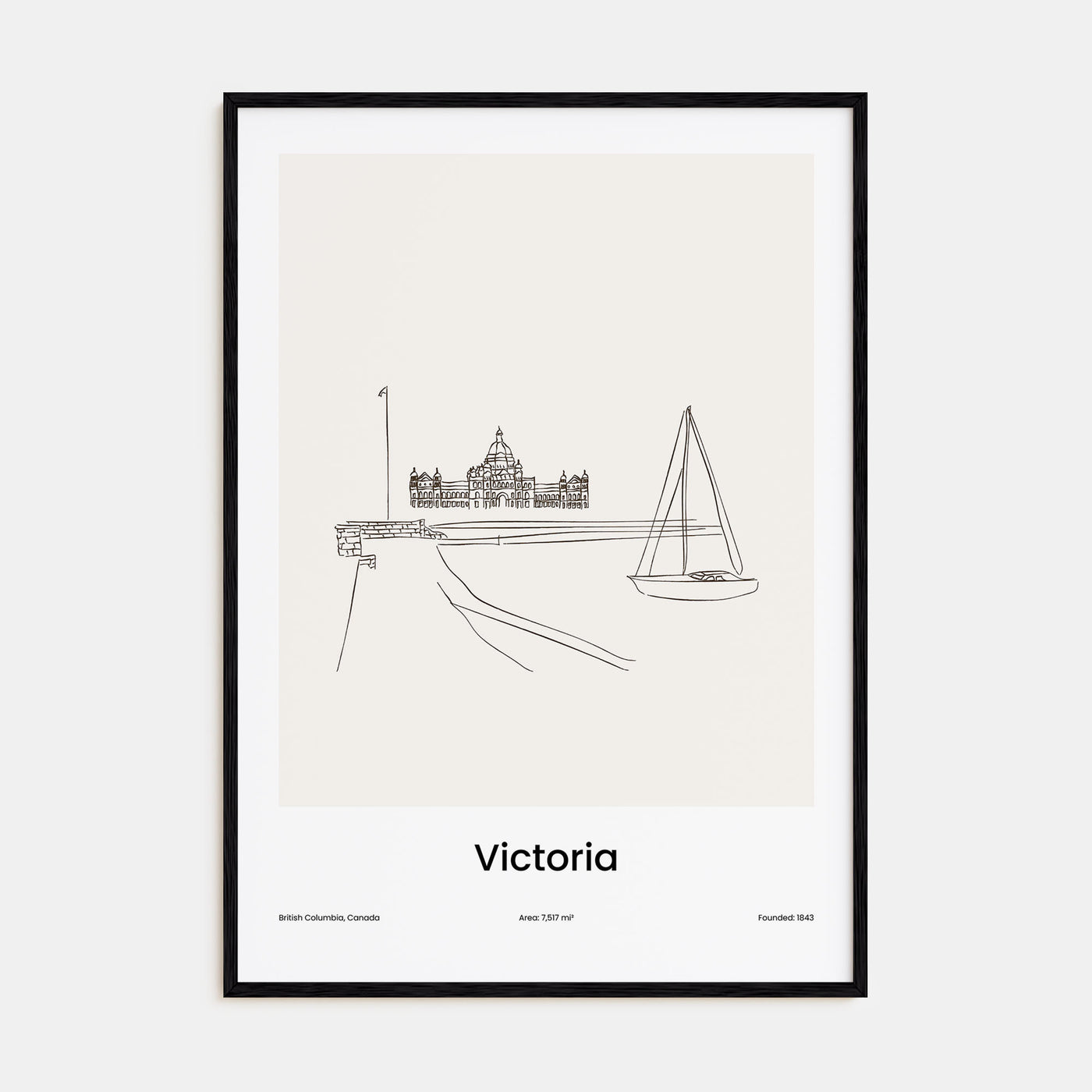 Victoria, Canada Drawn Poster