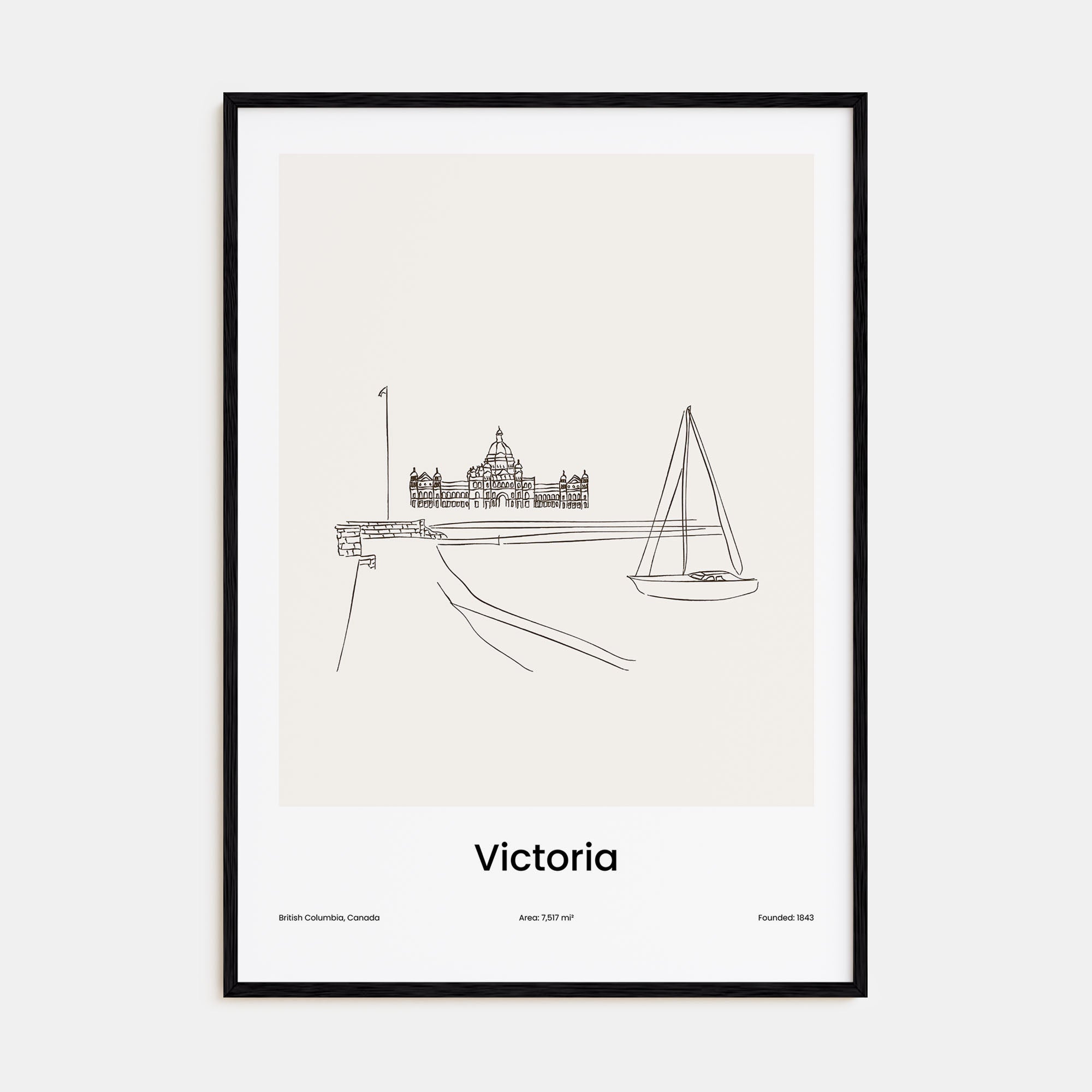 Victoria, Canada Drawn Poster